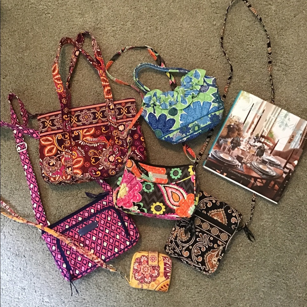 Treasure Trove of Vera Bradley. All 6 Bags +A Cookbook
